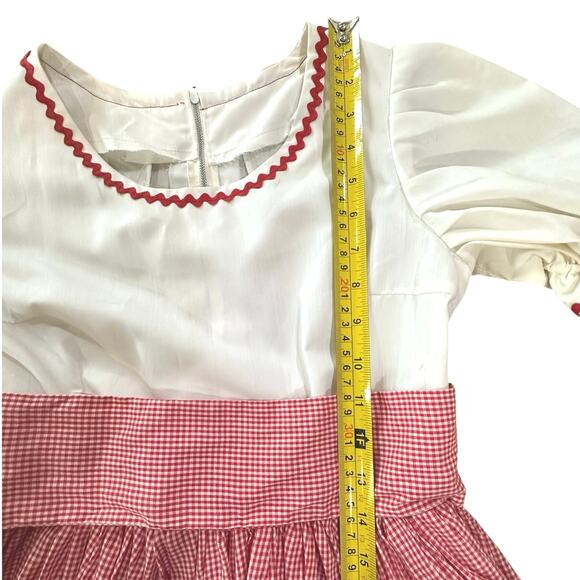 VTG 60s Dress Handmade Cottage Prairie Peasant Square Dance Western Girl’s SZ 6 - Picture 13 of 16